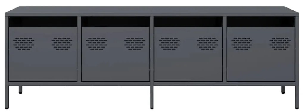 antracit hidegen hengerelt acél TV-szekrény 135x39x43,5 cm