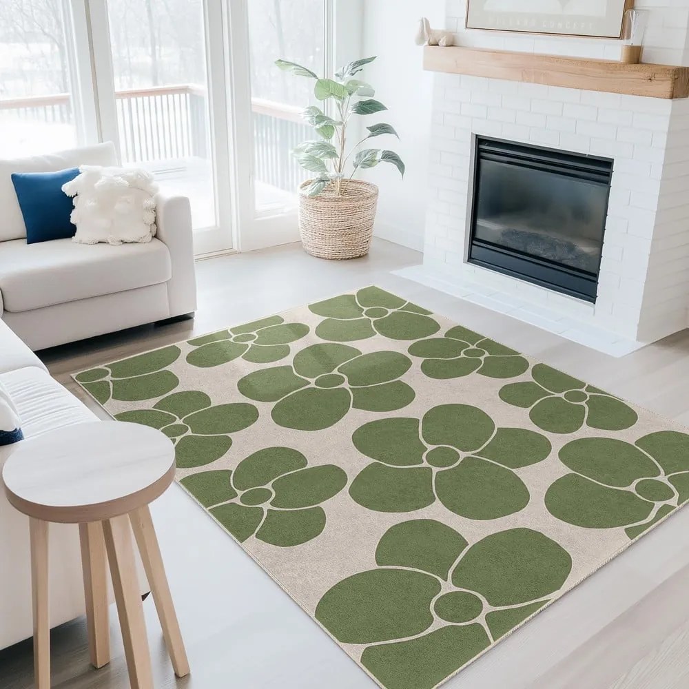 Zöld mosható futószőnyeg 80x200 cm Green Meadow – Mila Home