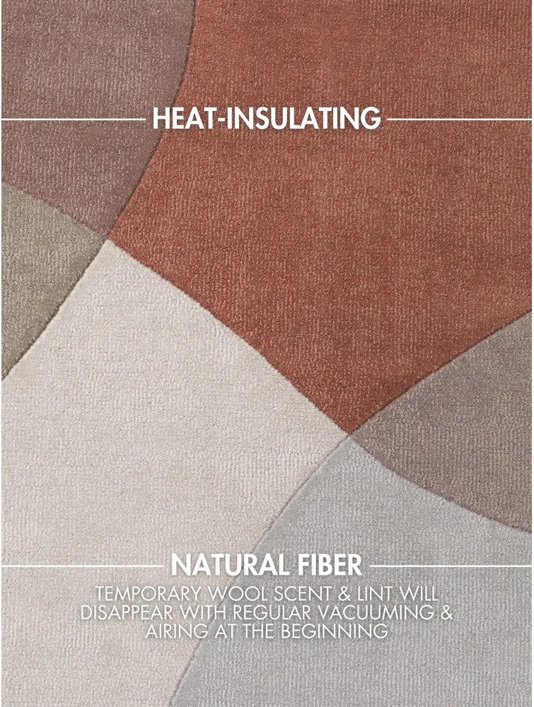 Bézs kézi szövésű gyapjú kerek szőnyeg ø 200 cm Hackney Clarissa – Ted Baker