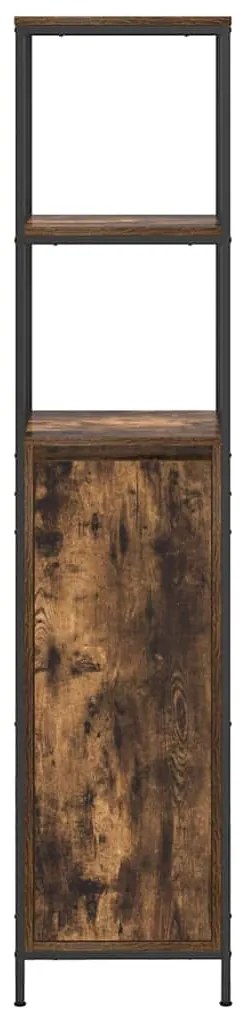 füstölt tölgy fürdőszobaszekrény polcokkal 36x35x165 cm