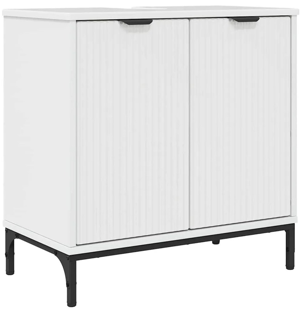 Fürdőszoba bútor szett Magas Fényű Fehér Műanyag fa, fém