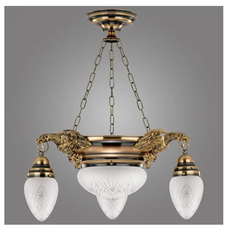 Kemar OW30/P - Csillár OURO EAGLE 3xE27/60W + 1xE27/100W/230V