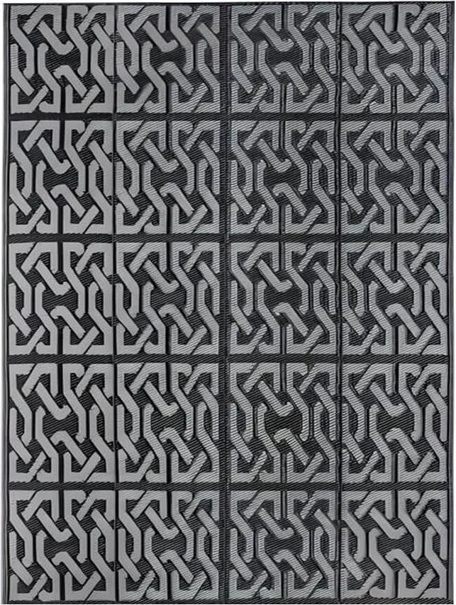 Kültéri szőnyeg, 2 oldalas, 180 x 120 cm, szürke