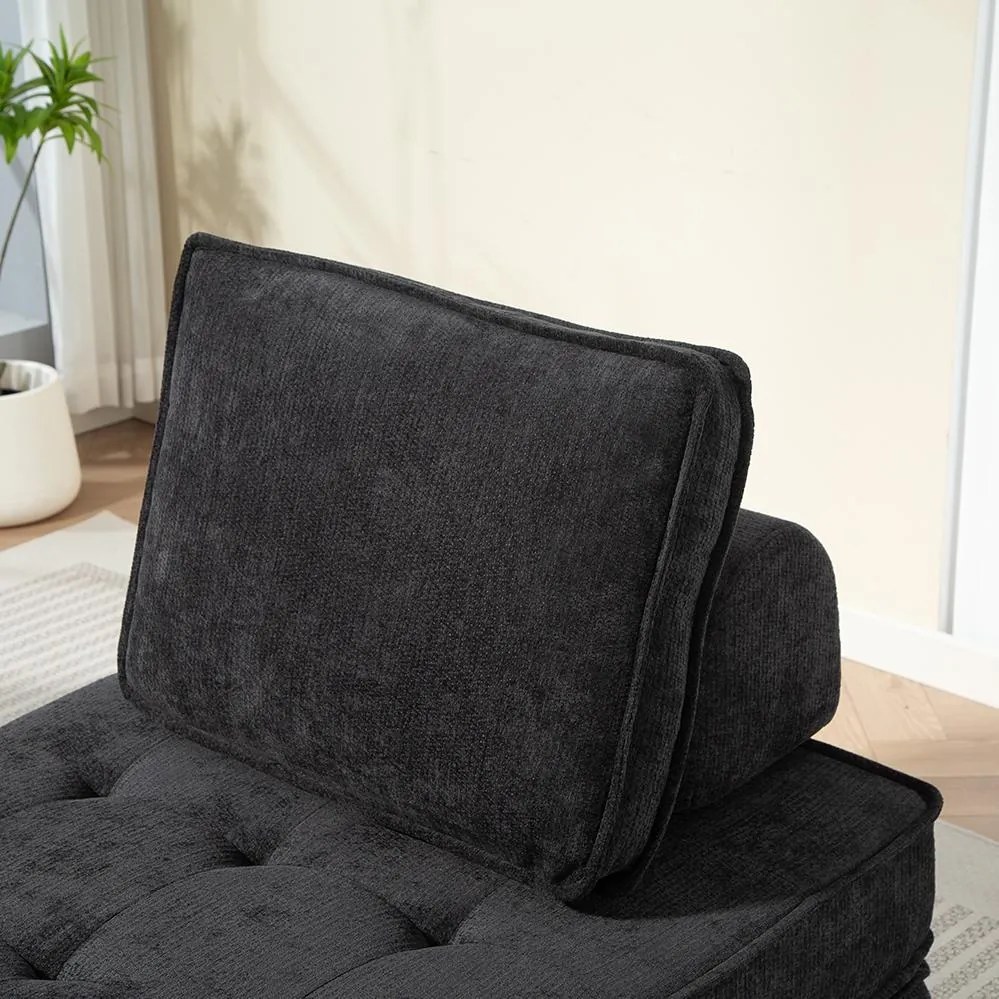 CALMERO kinyitható, multifunkciós kanapé - fekete