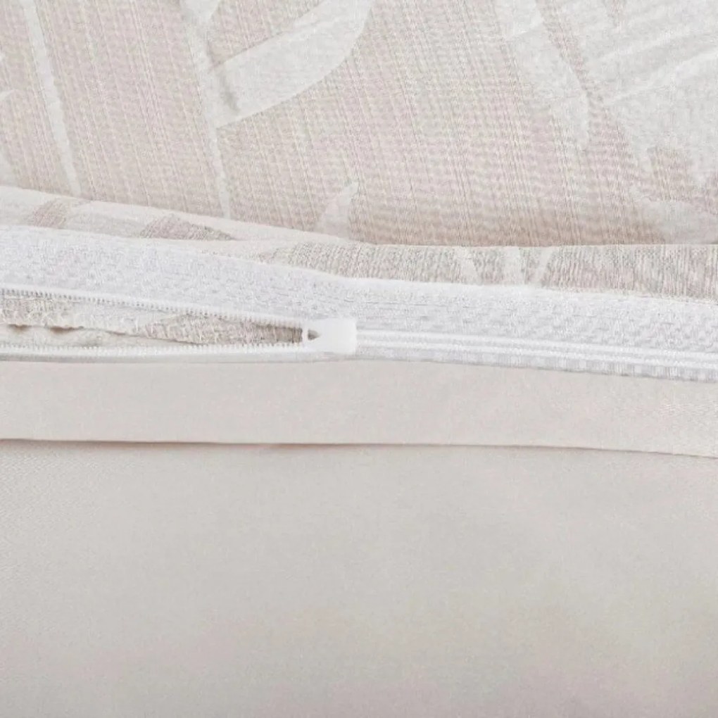 Boston bézs jacquard damaszt ágyneműhuzat 200x140cm+90x70cm TiaHome