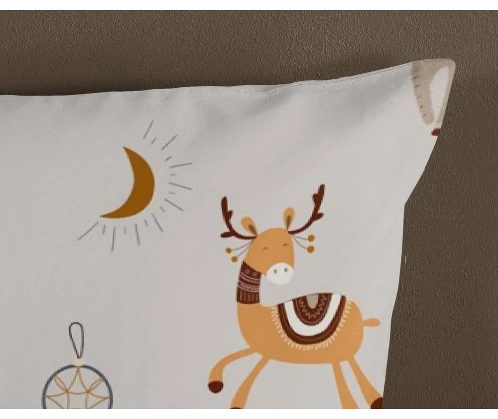 Szürkésbézs egyszemélyes pamut gyerek ágyneműhuzat 140x200 cm Woody – Good Morning