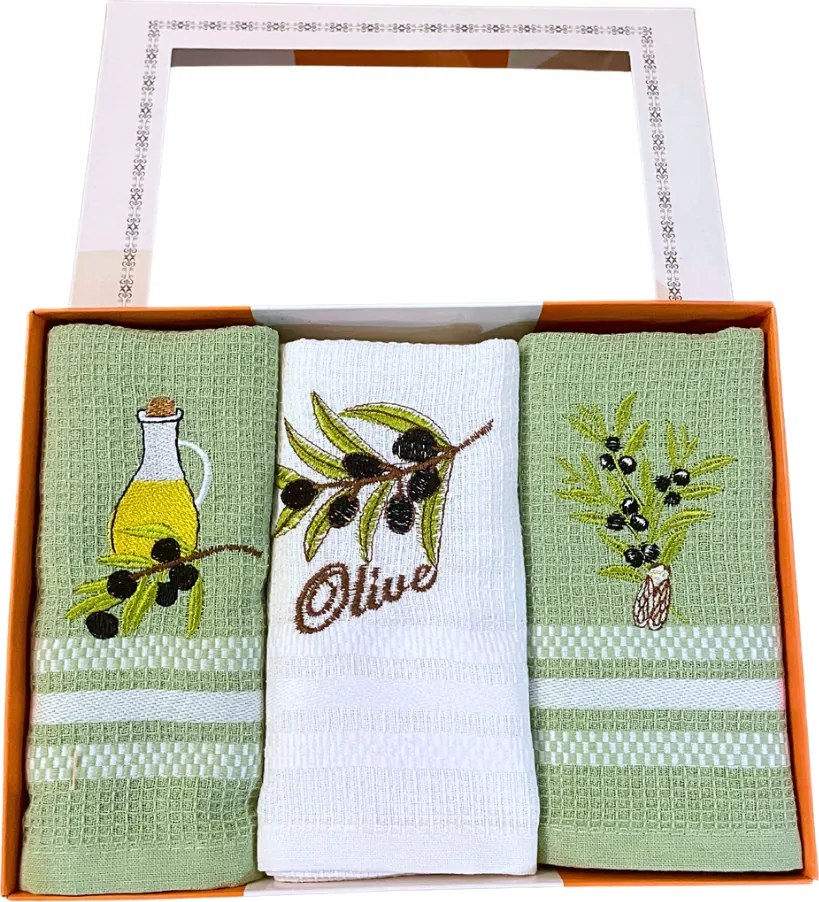 Konyhai törölközők Olive 40x60cm 3 db TiaHome