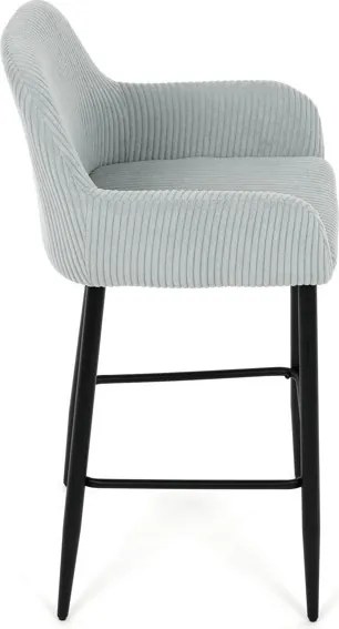 Barová židle, modrá, látka,AUB-V4009 BLUE6