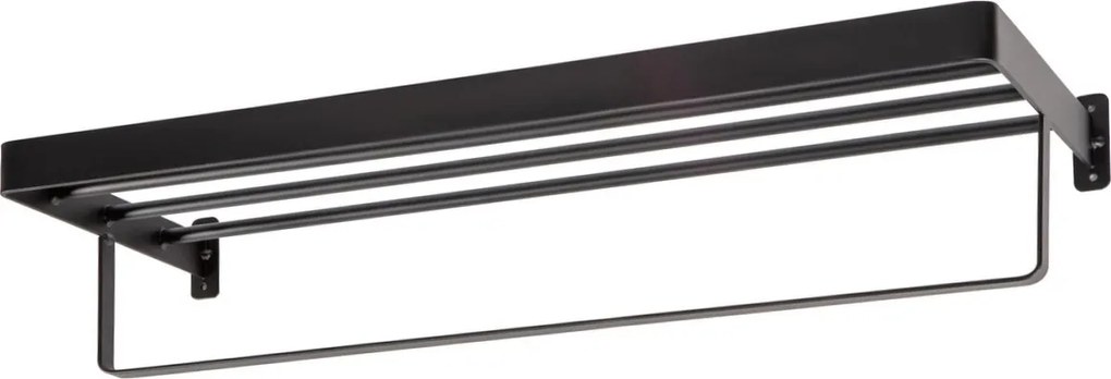 Fali törölközőtartó HANDY 60x22 cm, fekete