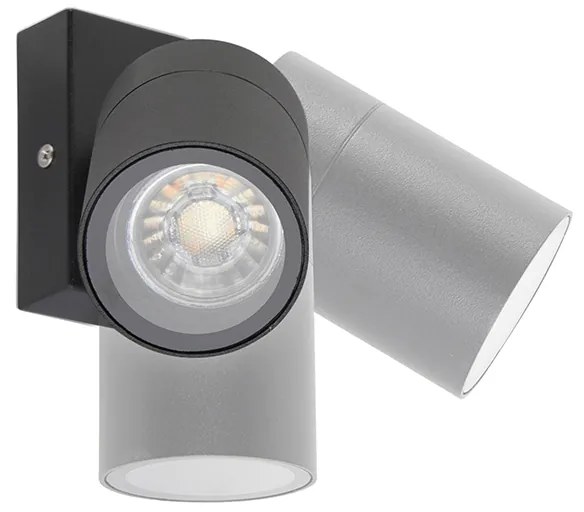Okos kültéri fali lámpa fekete IP44 wifivel GU10 - Solo