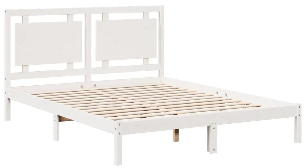 fehér tömör fa extra hosszú ágykeret matrac nélkül 140 x 210 cm
