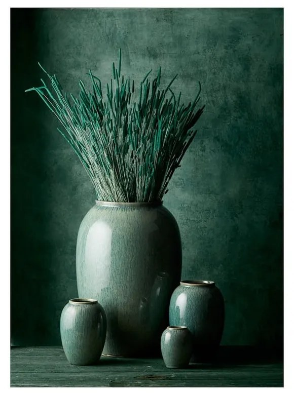 Zöld kőedény váza (magasság 20 cm) Gastro Green – Bitz