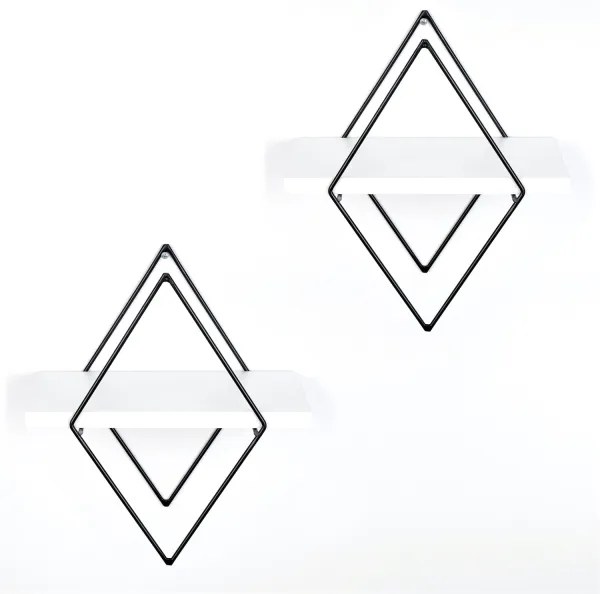 KÉSZLET 2x Fali polc fehér