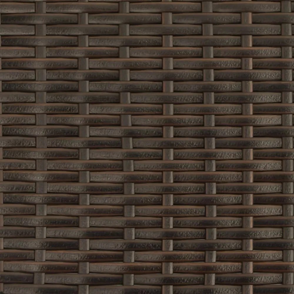 2 személyes barna polyrattan kerti kanapé baldachinnal/székkel