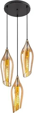 Bellini függeszték 3xe27 ip20 fekete