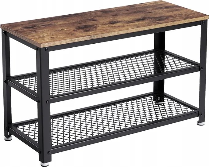 Cipőpad Ipari ülés Vasagle Loft Rusztikus polc