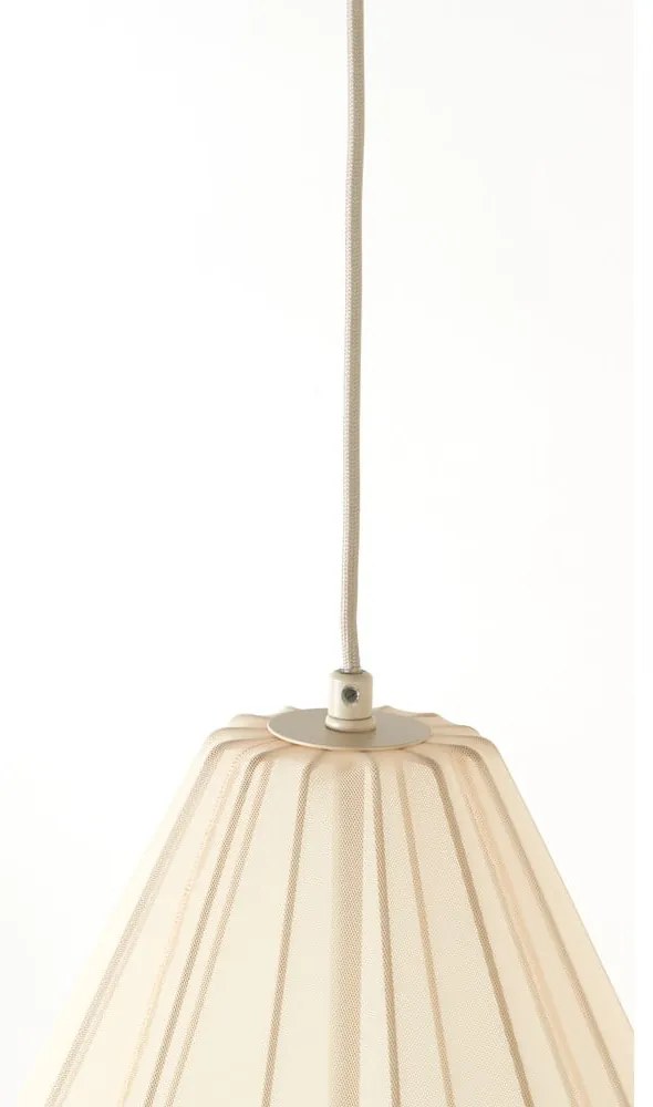 Bézs függőlámpa textil búrával ø 38 cm Itela – Light &amp; Living