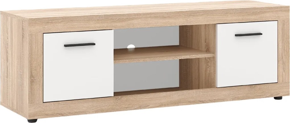 BLAGO TV-állvány 140 cm sonoma tölgy/fehér