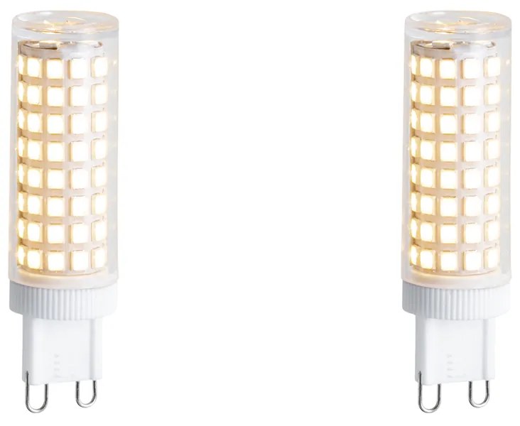 Set van 2 G9 dimbare LED lampen 5.5W 500 lm 3000K