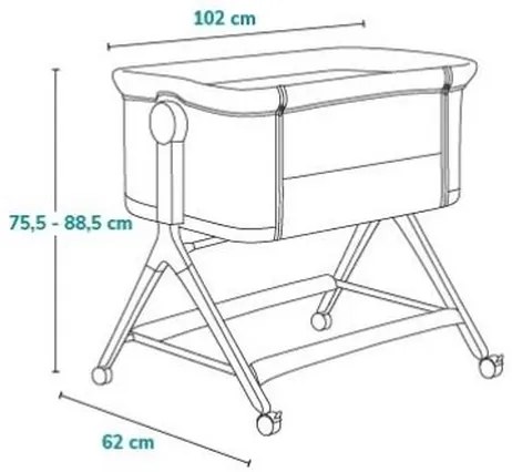 Lionelo - 3 az 1-ben LEONIE PLUS gyerekágy, szürke
