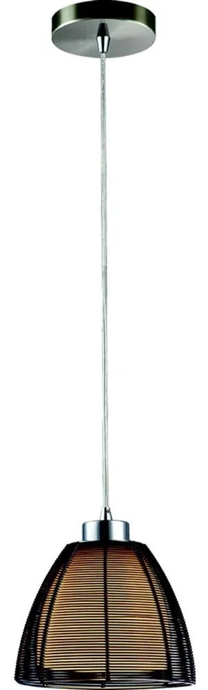 Searchlight 20032 - Csillár zsinóron 1xE27/60W/230V átm. 19 cm fekete