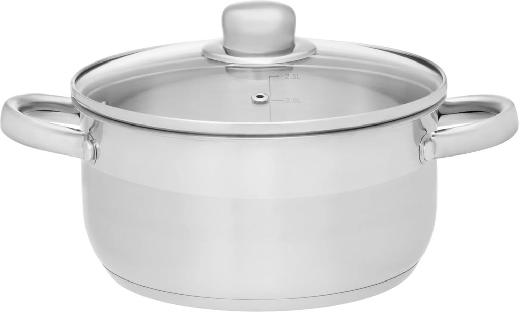 Fazék Fedővel Rozsdamentes Acél Ezüst Kicsi Leves Szószokhoz 3l