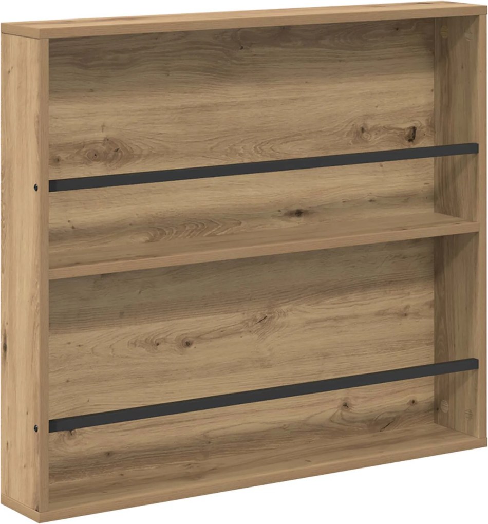 vidaXL Magazin állvány polcokkal Artisan tölgy 80 x 12 x 70 cm Faanyag