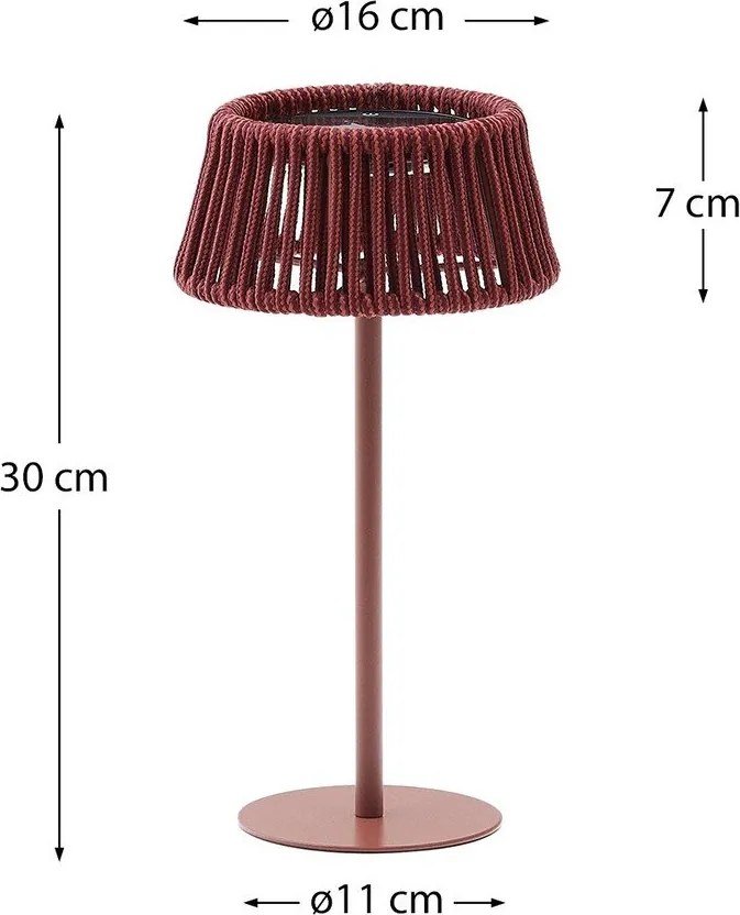 Napelemes LED asztali-hordozható kültéri lámpa ø 11 cm Aldet – Kave Home