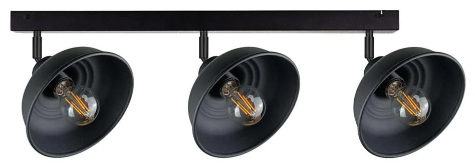 Spotlámpa FAUN 3xE27/60W/230V fekete