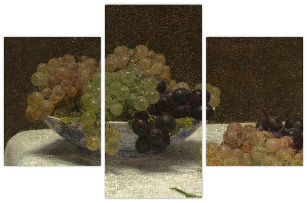 Kép - Henri Fantin-Latour, Still Life with Grapes and a Carnation, reprodukciók (90x60 cm)