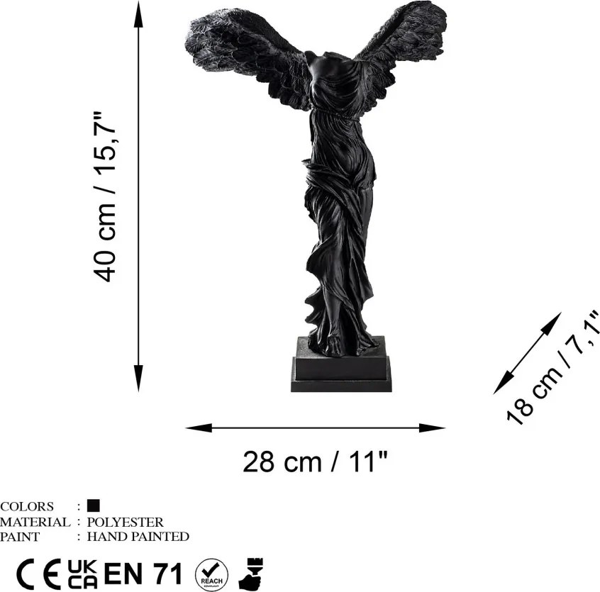 Nike dísztárgy, 28 cm