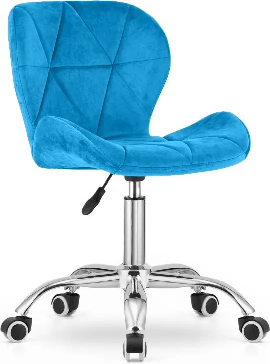 Dolgozószobai szett íróasztal TAYLOR 80x50 cm sonoma tölgy + irodai szék AVOLA VELVET királykék