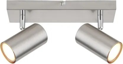Globo 57911-2 Fali lámpa, fém matt nikkel, króm, HxSzxM: 260x60x120mm, 2x GU10 35W 230V izzók nélkül