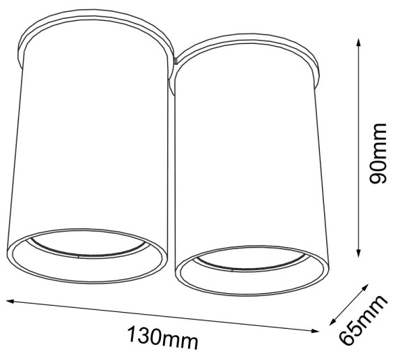 Shilo 7011 - Mennyezeti lámpa ARIDA 2xGU10/15W/230V 9 cm fehér