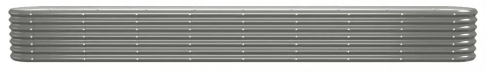 szürke horganyzott acél kerti magaságyás 332x40x36 cm