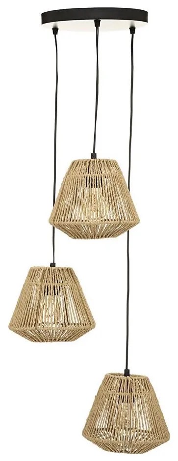 Atmosphera - Csillár zsinóron JILY 3xE27/40W/230V juta