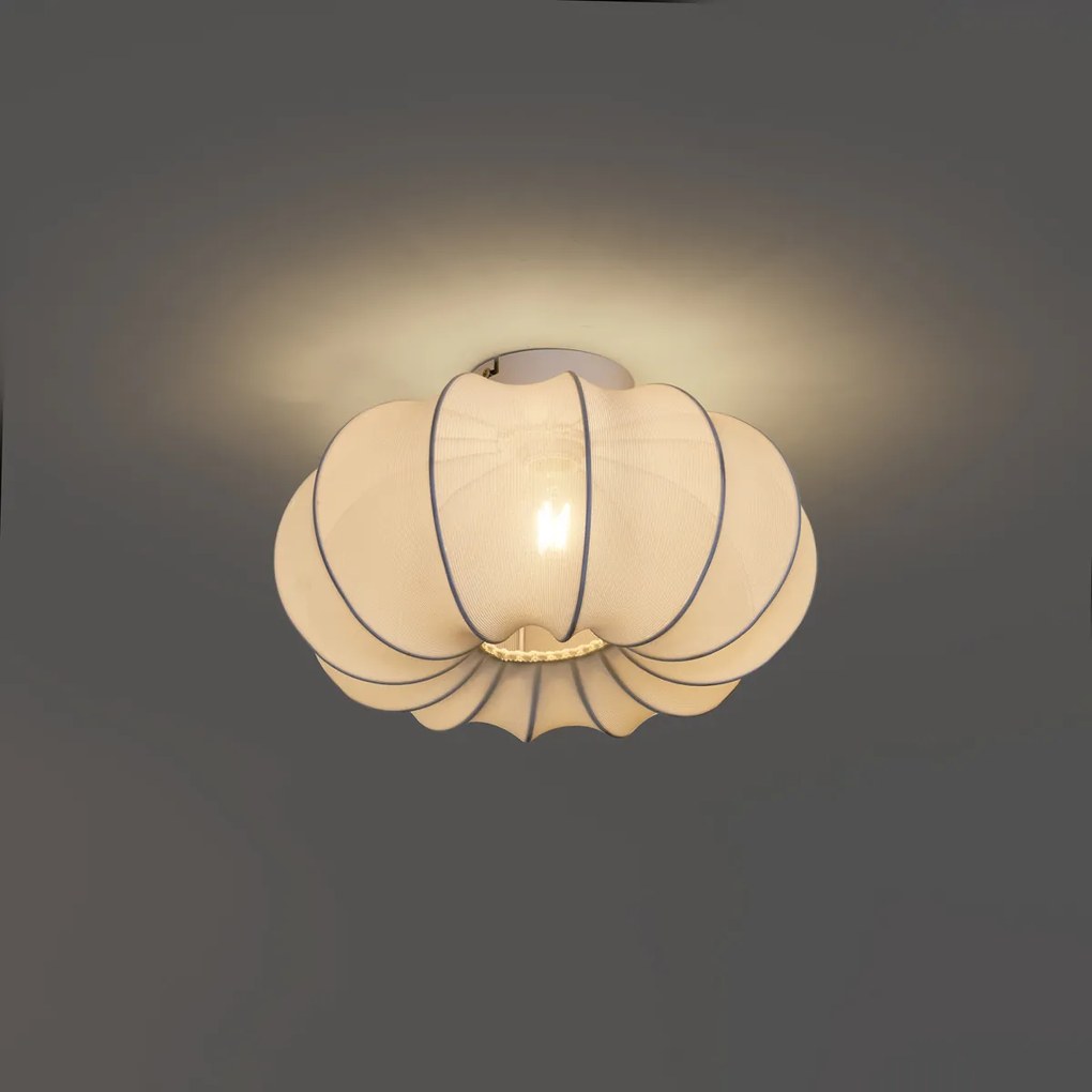 Japandi mennyezeti lámpa, fehér, 37 cm - Plu Asyesha