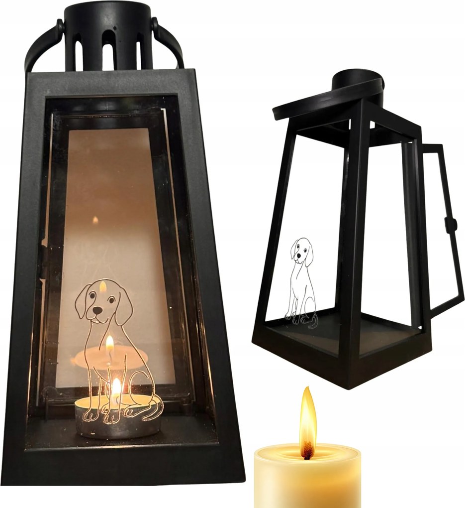 Kutyamécses fekete ajándék gyertya