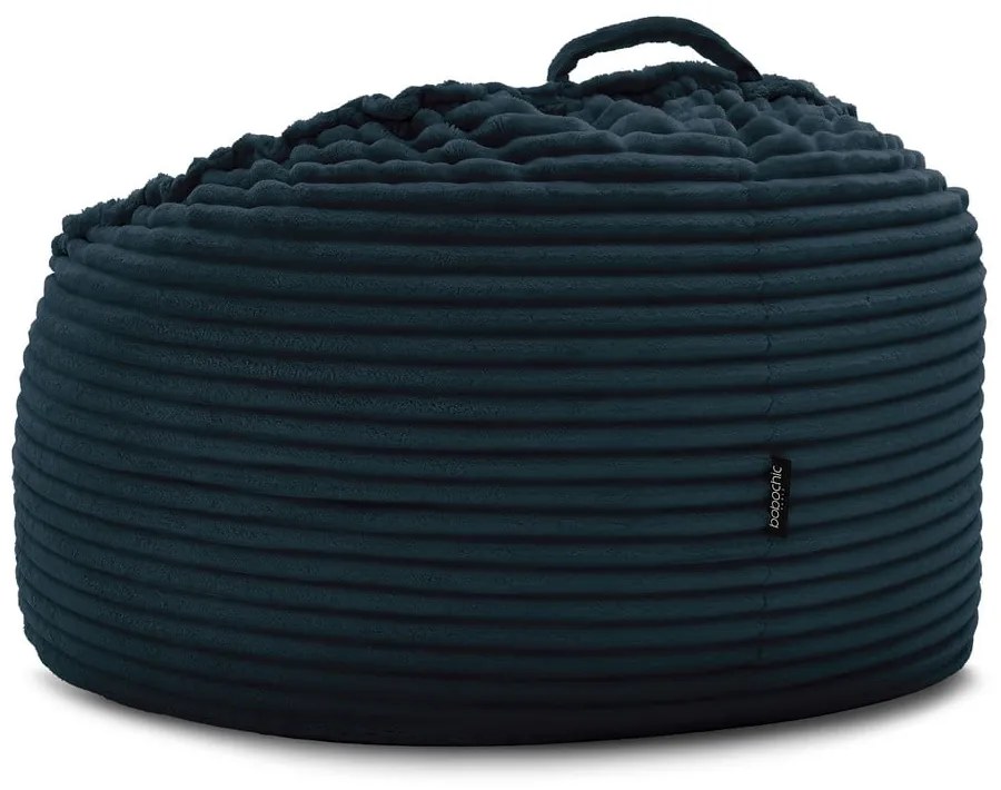 Sötétkék kordbársony babzsákfotel Socrate – Bobochic Paris