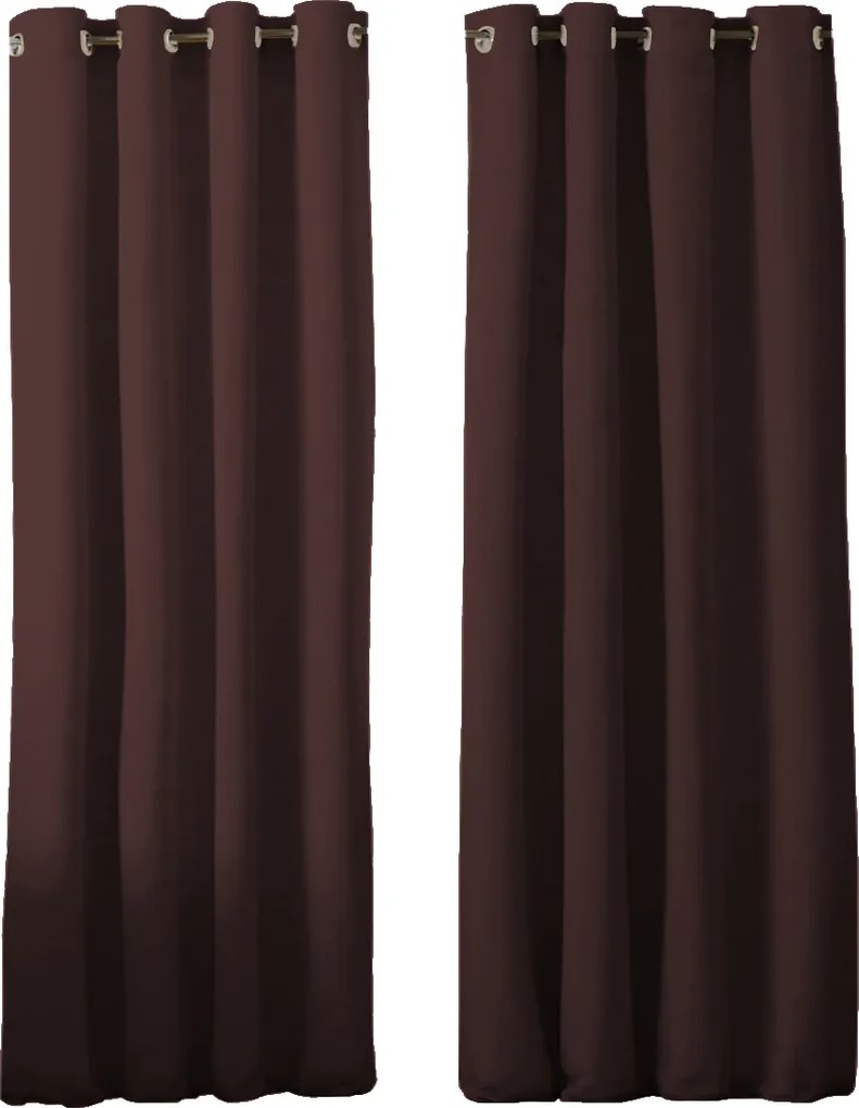 Panama Kész Függöny Szett 145x250 matt barna