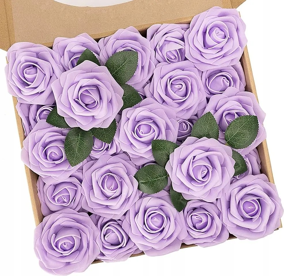 Mesterséges virágok Rózsa 25 dekoratív virág Gumírozott, Mint Élő szilikon