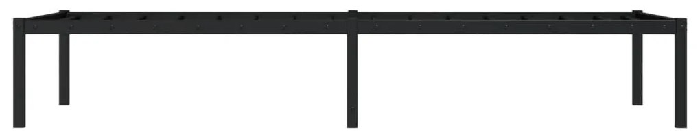 fekete fém ágykeret 80 x 200 cm