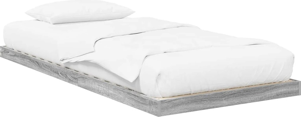 vidaXL Földi ágykeret Sonoma 75 x 190 cm Faanyag