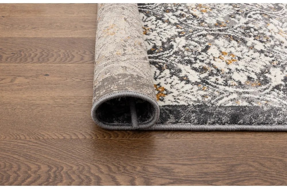 Sötétszürke-elefántcsont színű futószőnyeg 67x200 cm Soft Viskan – FD