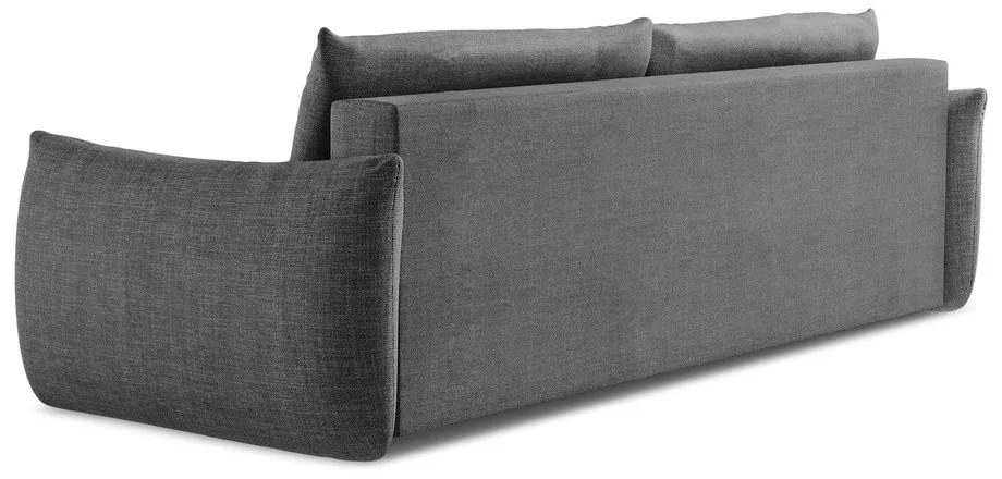 Sötétszürke kinyitható kanapé 230 cm Leila – Makamii