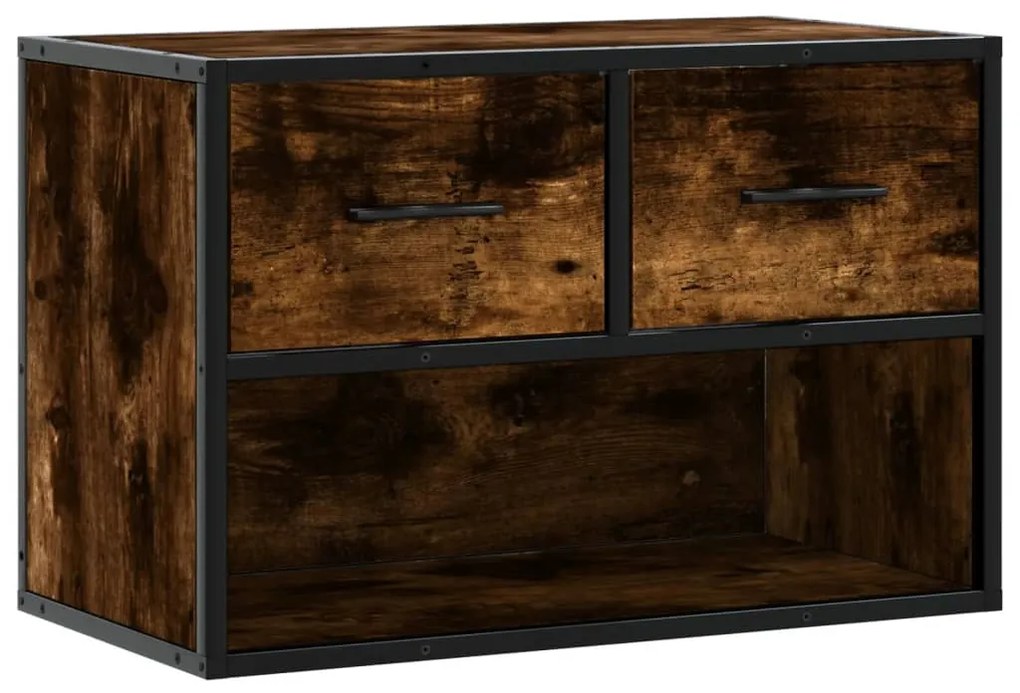 füstös tölgy fa és fém TV-szekrény 60 x 31 x 39,5 cm
