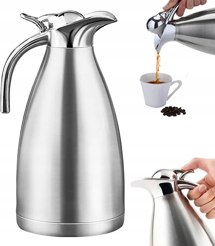 Thermo termosz acél 2L Konferencia Kávé Tea