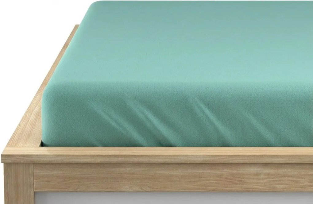 Mentol jersey lepedő 90 x 200 cm