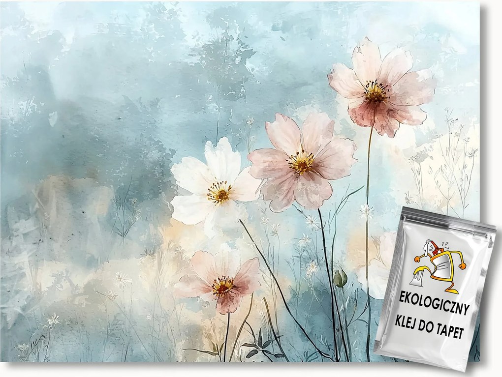 Fotótapéta Flizelina Természet Kert Rét Virágok Kozmosz Nyár 152,5x104 ragasztó