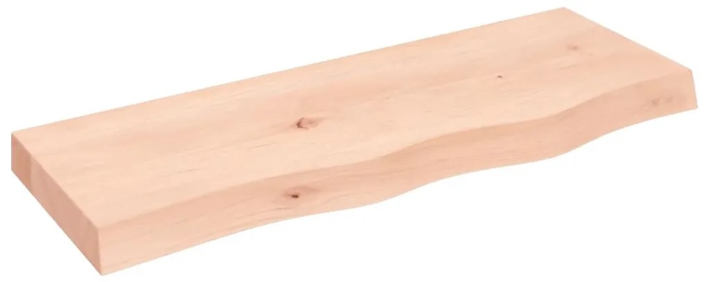 kezeletlen tömör tölgyfa fali polc 80x30x(2-6) cm